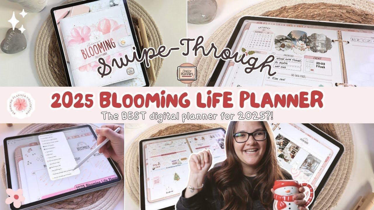 The BEST Digital Planner for 2025 - Blooming Life Planner Swipe Through / Portrait + Landscape