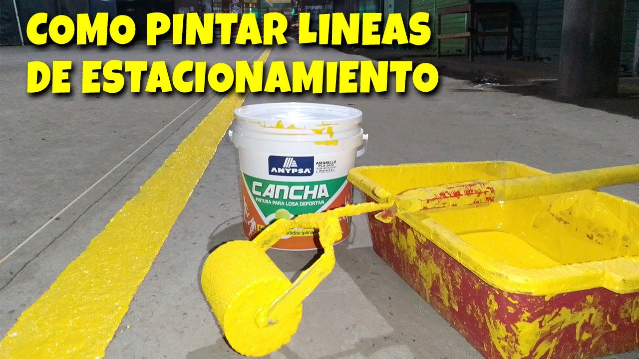 COMO PINTAR LINEAS de ESTACIONAMIENTO solo con un rodillo