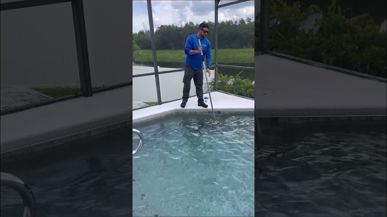 Pool cleaning step by step - pool maintenance 🧽✅🧑🏻&zwj;🔧 Dunota Pools, Central Florida