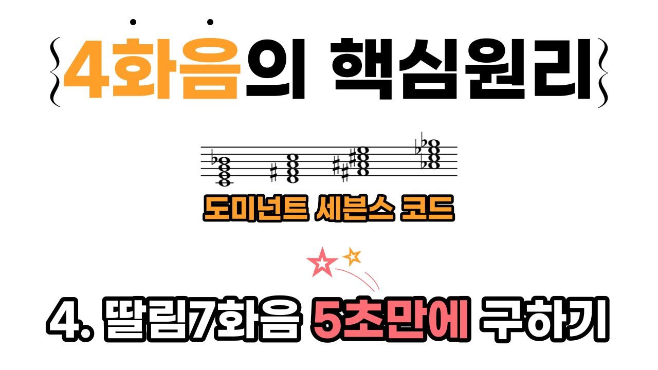 #37. 4화음의 모든 것 (4) - 딸림7화음 [무림고수 화성학] C7 D7 E7 F7 G7 A7 B7