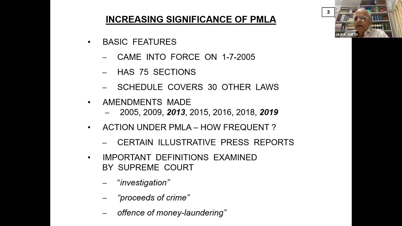 Recent Supreme Court decision in Vijay Madanlal Choudhary & Ors. under PMLA 2002- Dr. Dilip K. Sheth