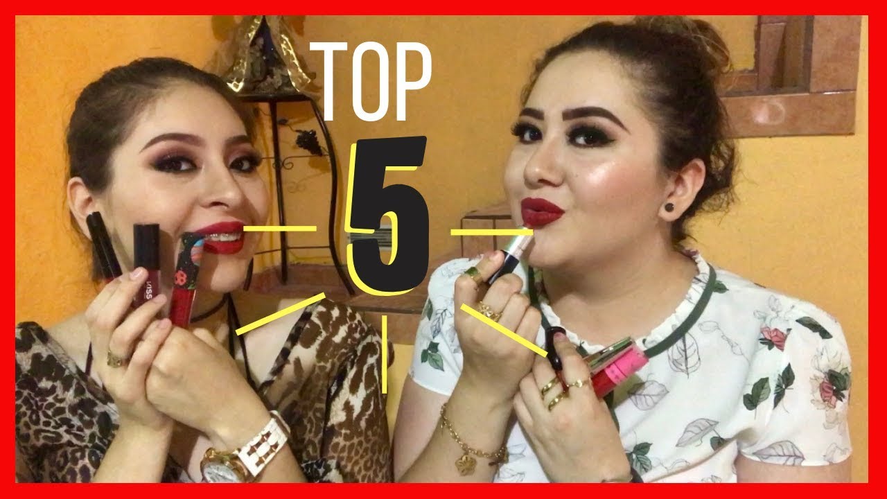TOP 5 DE NUESTROS LABIALES ROJOS FAVORITOS❤️💋💄// Escarlette & Esbeidy