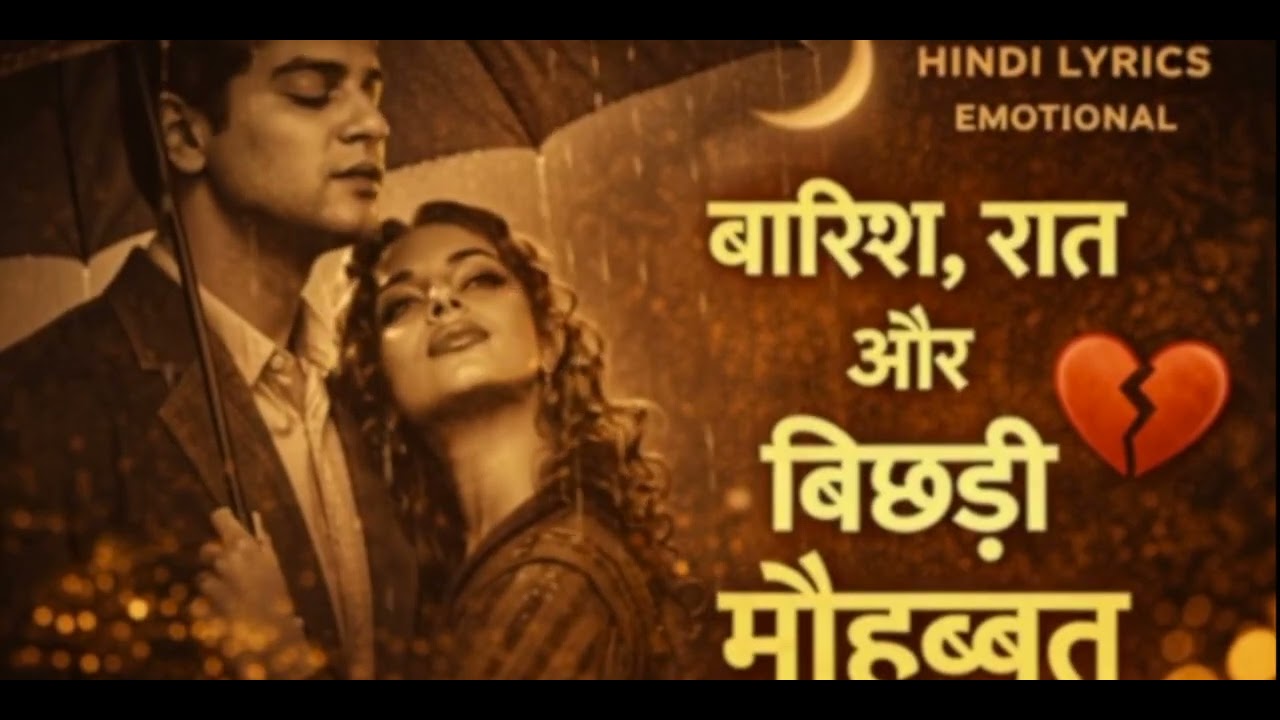 बारिश, रात और बिछड़ी मोहब्बत | Old Is Gold Hindi Song Lyrics | Emotional