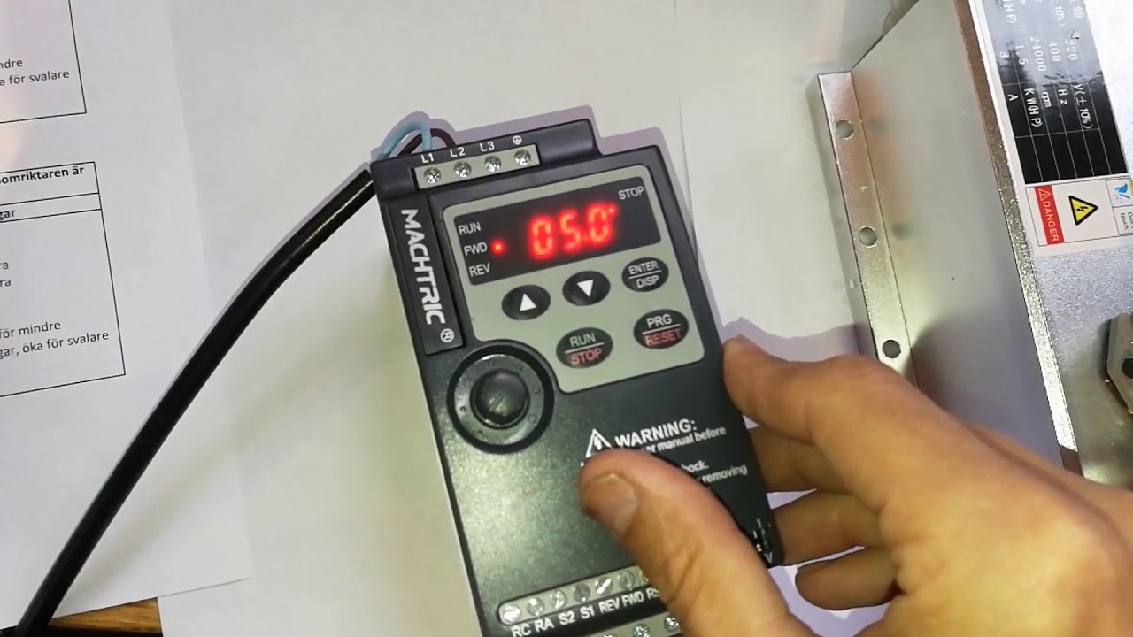 Programmera S800E frekvensomriktare från Machtric/Zoncn