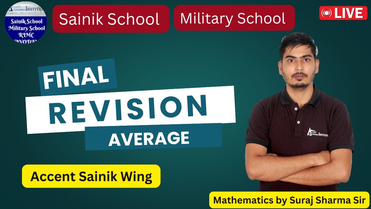 Average for Sainik School | Best Online Coaching Sainik School | RMS | Maths by Suraj Sir |