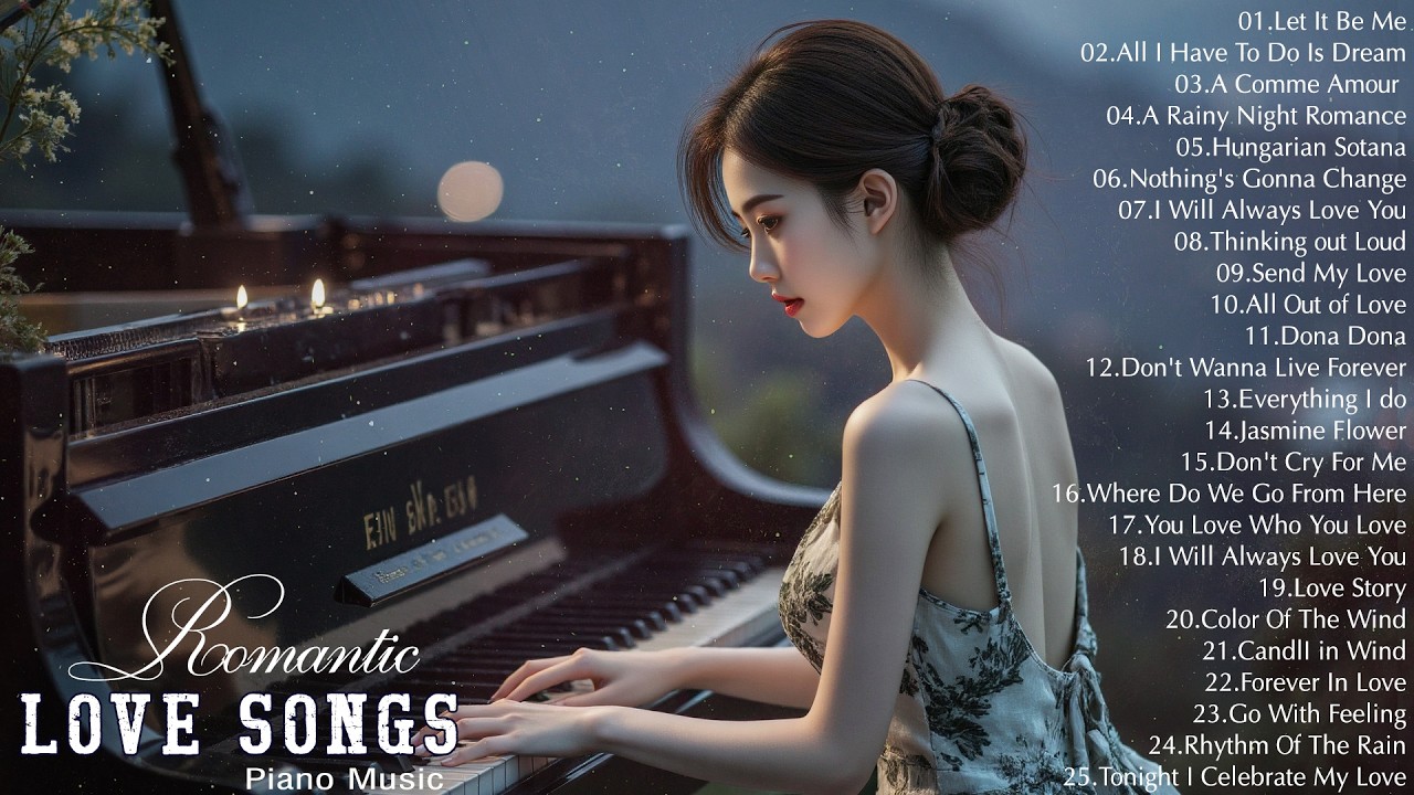 BEAUTIFUL PIANO MELODIES : Greatest Hits Love Songs Playlist - Best Relaxing Instrumental Love Songs
