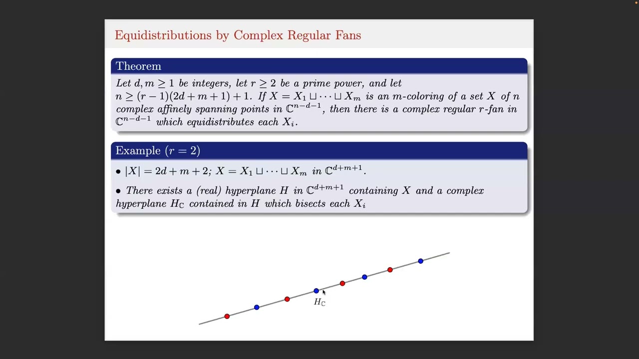Steve Simon: Fan distributions via Tverberg’s theorem