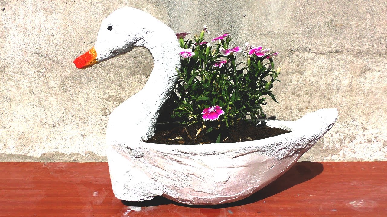 Cómo hacer una Maceta de Cisne con Cemento para tu Jardín - Ideas de Cemento para Jardines