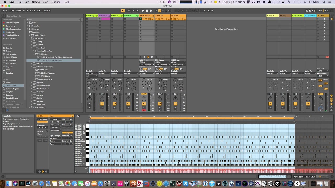 Using the Roland TR-8S with an Ableton Drum Rack
