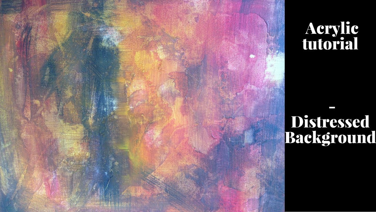 How to paint a Distressed Abstract Background – Acrylic/ oil painting tutorial
