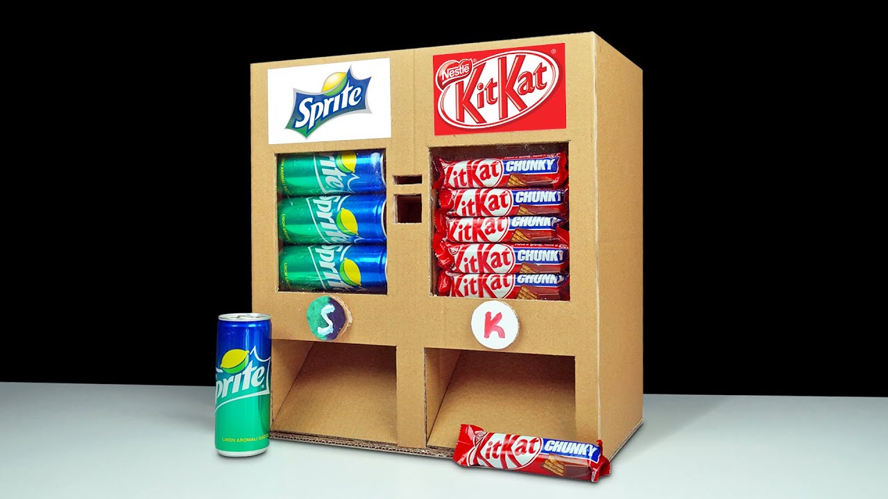 How to Make Kitkat and Sprite Vending Machine from Cardboard