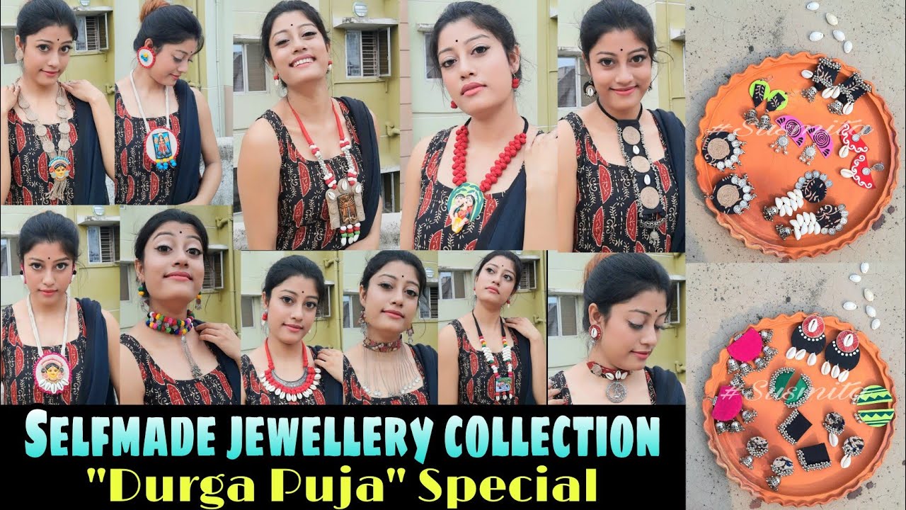 My handmade jewellery collection | #durgapuja special | #handmadejewelry | Susmita the Dhanilangka