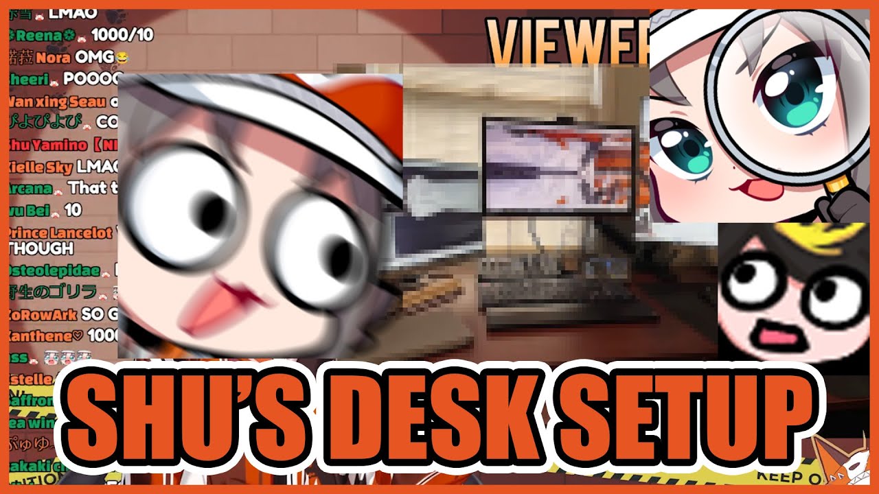 Mysta reveals Shu's Desk Setup -【Nijisanji EN | Mysta Rias, Shu Yamino】