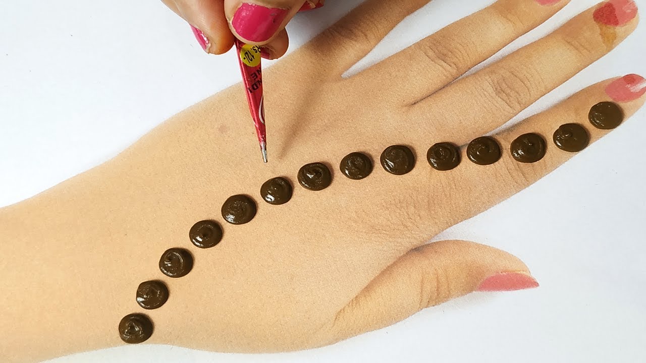 नवरात्रि,करवाचौथ स्पेशल आसान गोलटिक्की मेहंदी लगाना सीखे - New Stylish Gol Tikki Navratri Mehndi