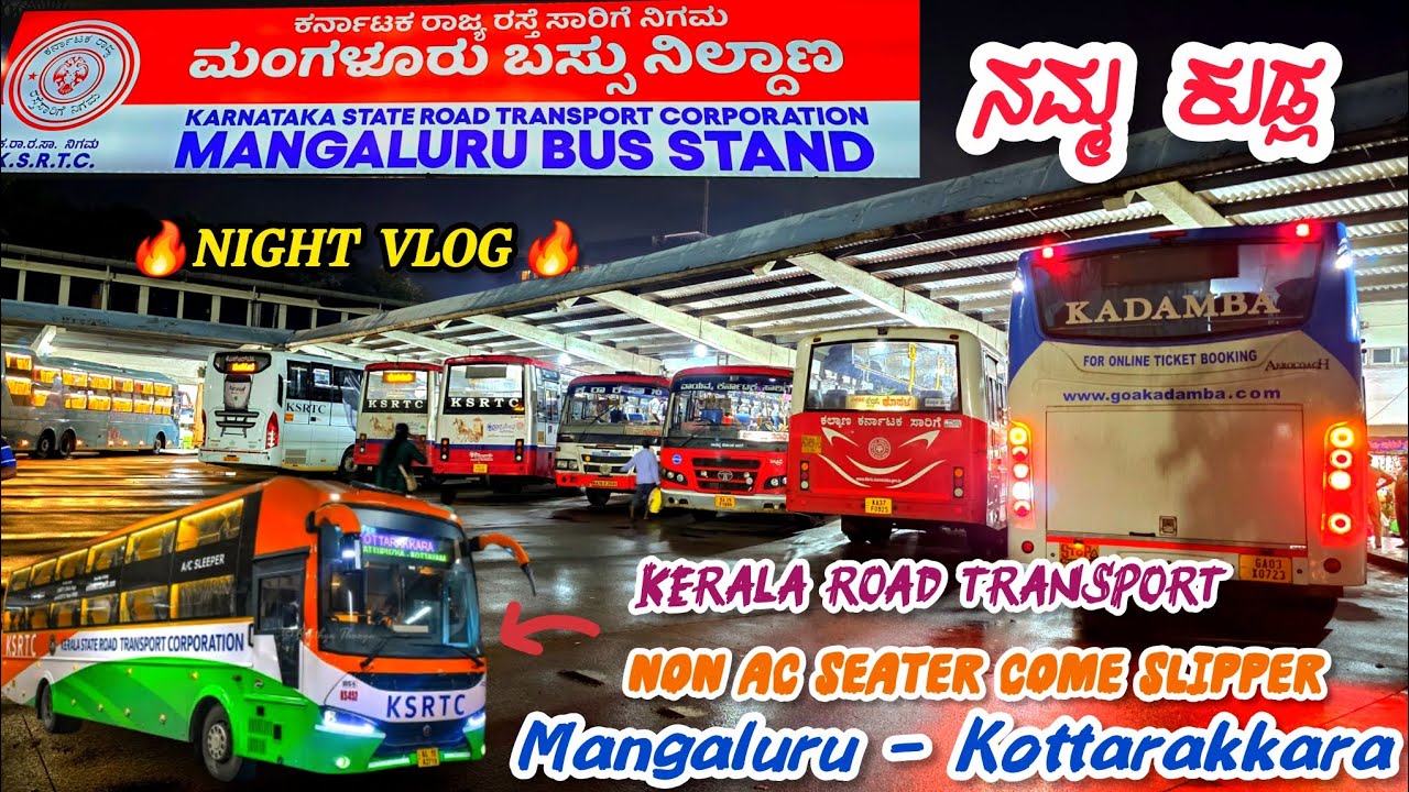 Mangaluru Bus Stand | ಮಂಗಳೂರು ಬಸ್ ನಿಲ್ದಾಣ | Night Vlog 