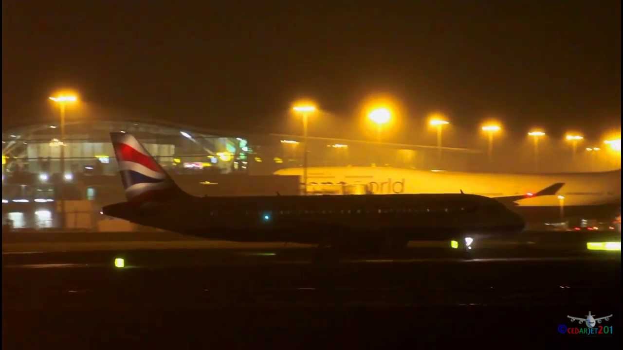 London Heathrow Airport Night Arrivals Runway 09L 2014 With ATC Recordings