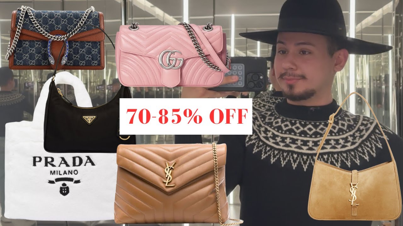 70% OFF HUGE DESIGNER OUTLET SHOPPING VLOG | GUCCI, PRADA, YSL