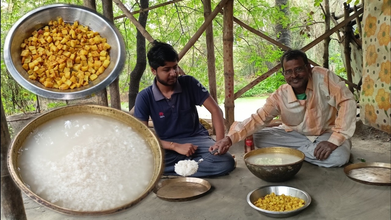 পান্তা ভাত আর আলু ভাজা রেসিপি একবার এইভাবে বাড়িতে বানিয়ে দেখুন | Panta Bhat Aloo Bhaja Recipe |