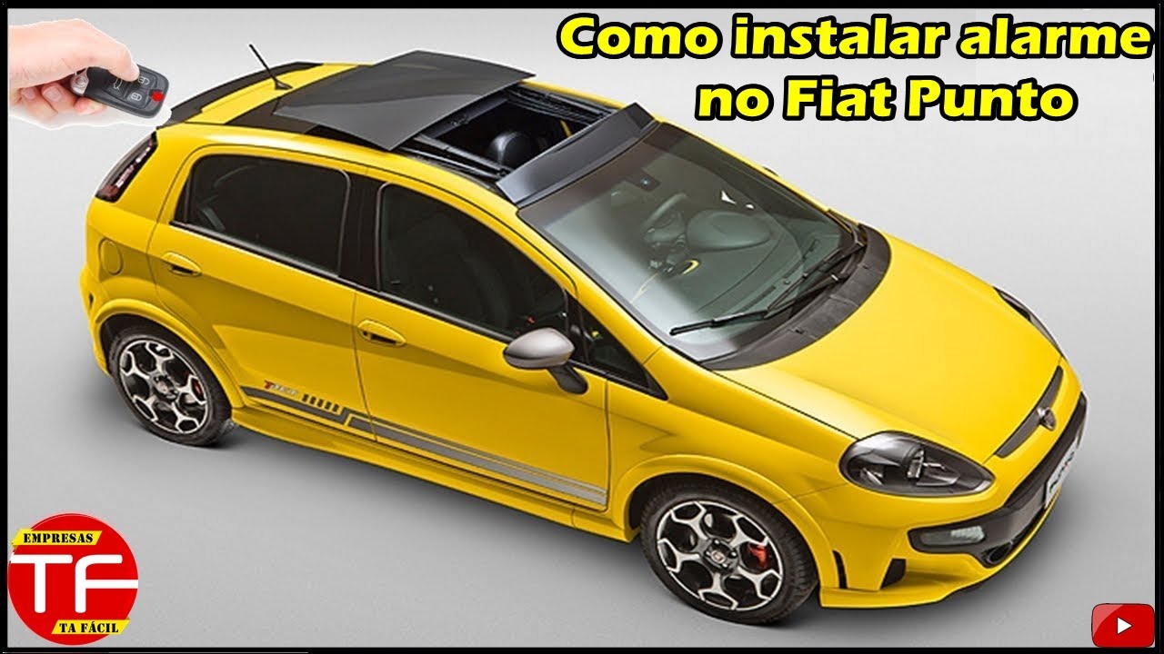 Como instalar alarme no Fiat Punto com subida de vidro elétrico.