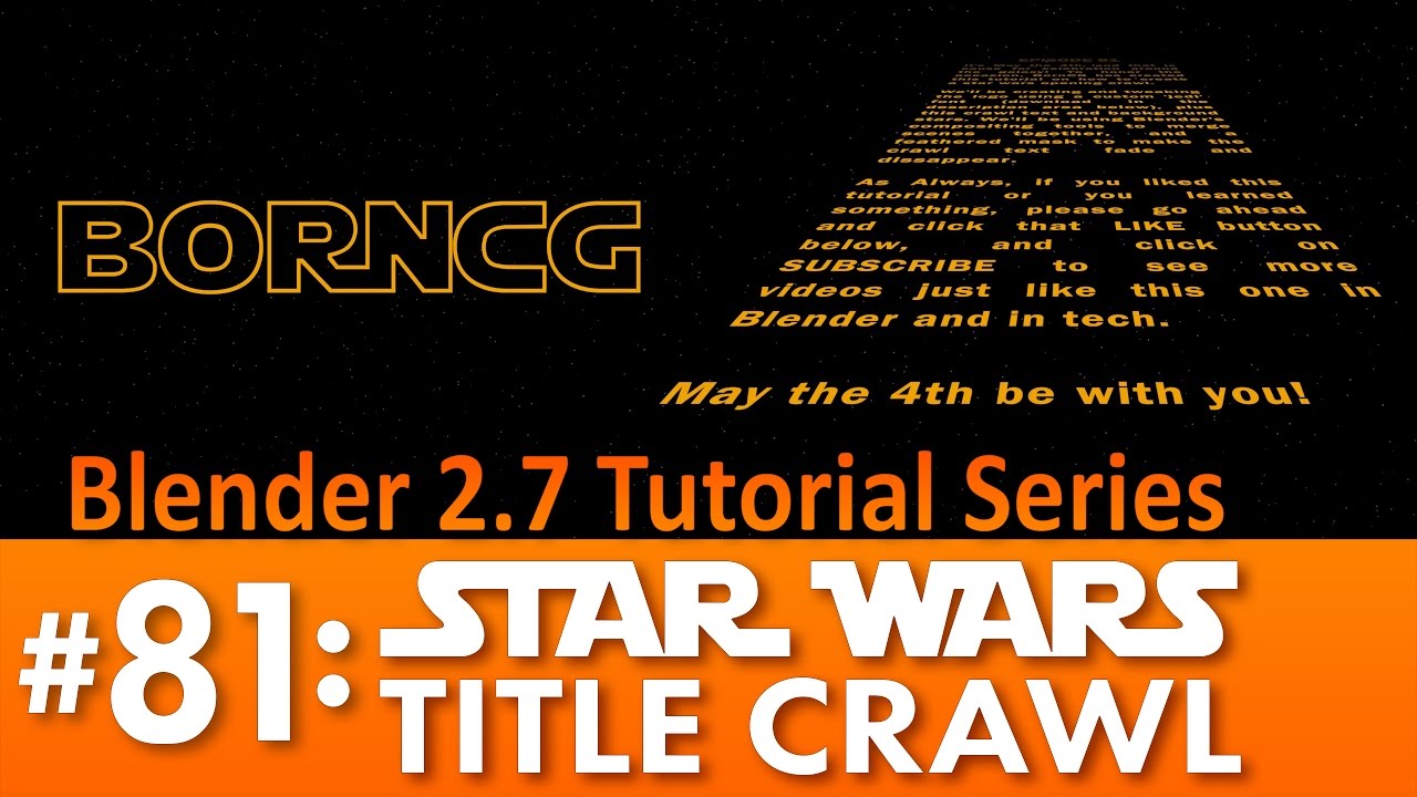 Blender 2.7 Tutorial #81: Star Wars Title Crawl