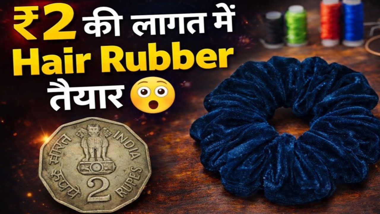 ₹2 की लागत में Hair Rubber तैयार 😲 | Silai से घर पर Hair Rubber बनाएं | DIY Hair Rubber