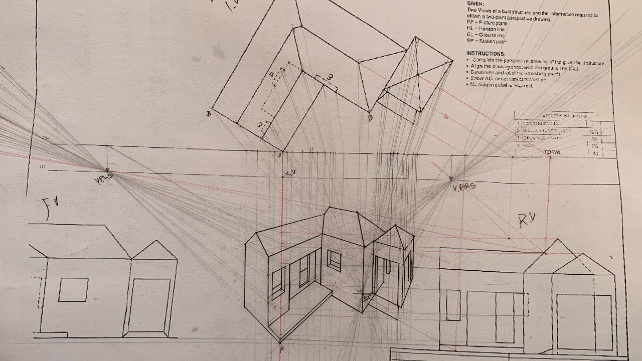 EGD GRD11/ Two Point Perspective Drawing ✍️