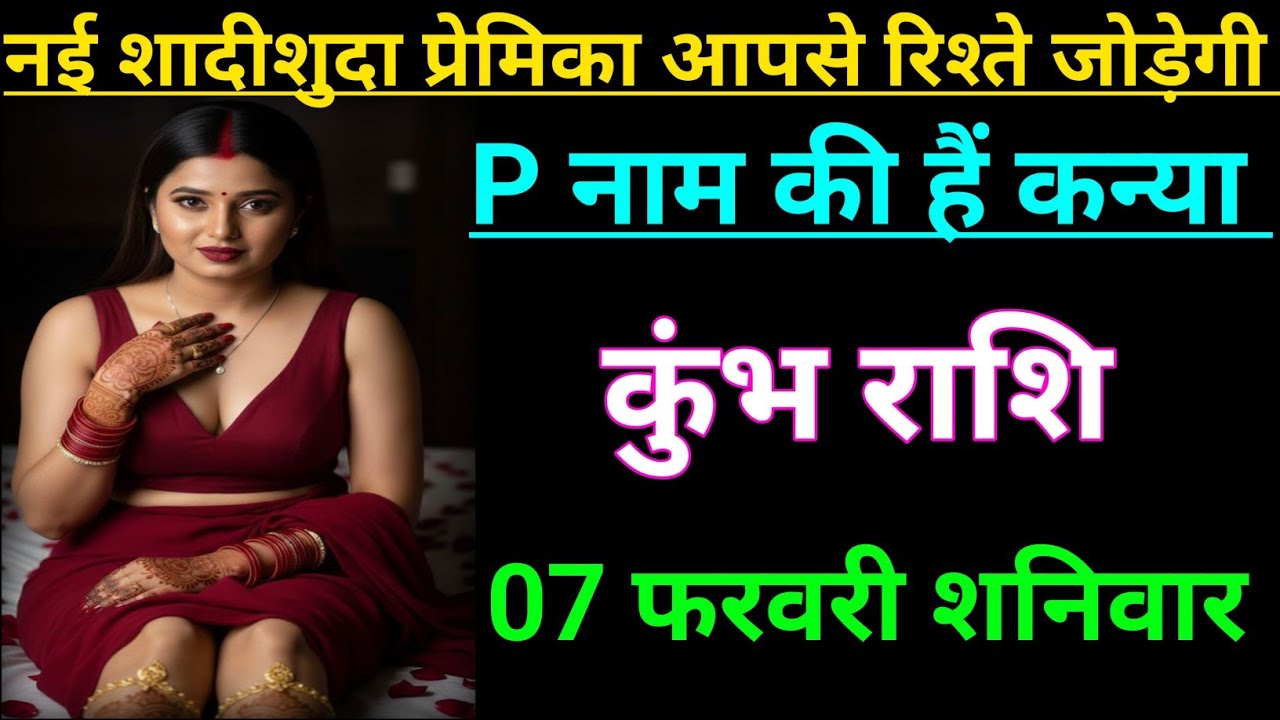 कुंभ राशि वालों नई शादीशुदा प्रेमिका आपसे रिश्ते जोड़ेगी P नाम की हैं कन्या जल्दी देखो Kumbh Rashi 