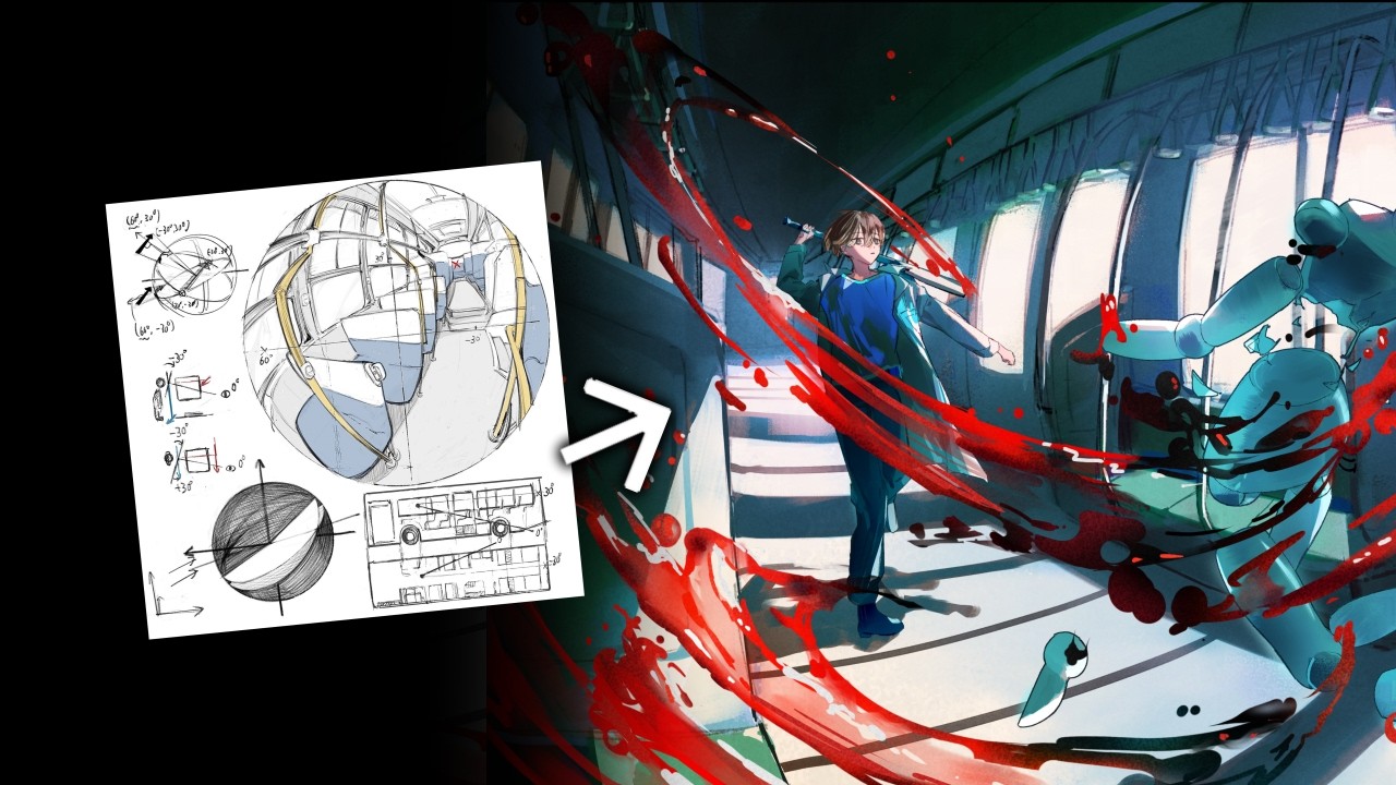 Can YOU draw backgrounds WITHOUT GRIDS? YES.