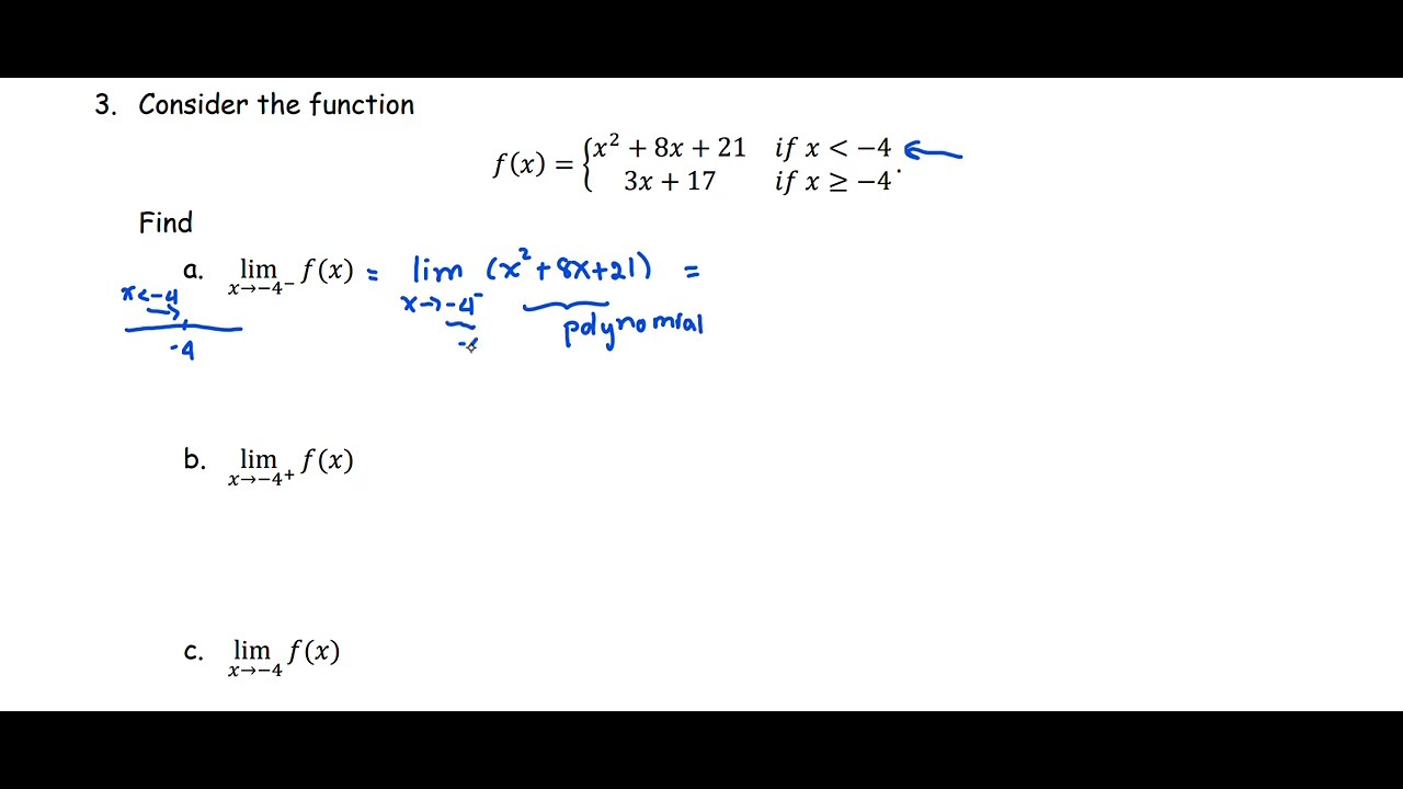 M212 3e Sec2_2 Two-Sided Limit - Piecewise Define Function