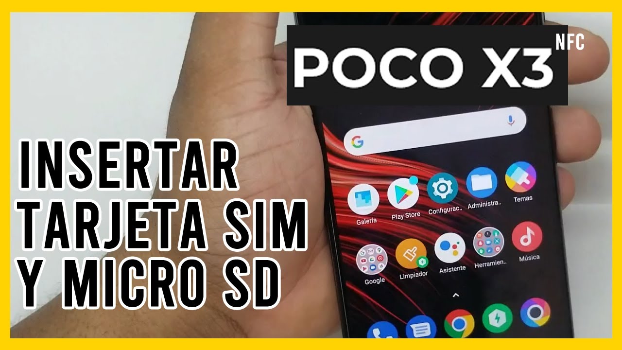 🍋 Como INSERTAR tarjetas SIM y MICRO SD, POCO X3 NFC / PRO