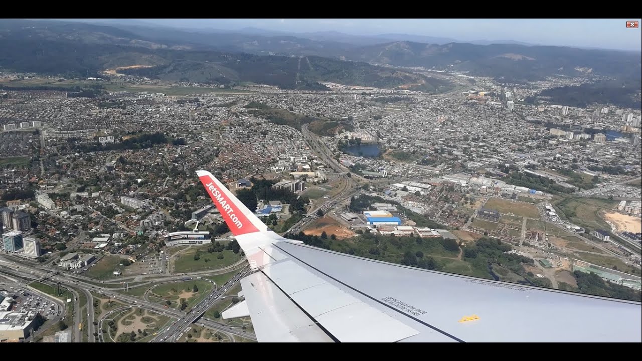 Despegue Aeropuerto Carriel Sur Concepción Airbus A320 JetSmart CC-AWC
