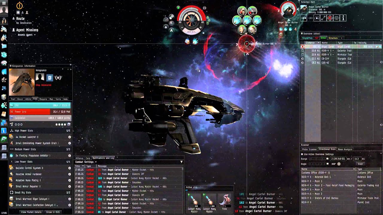 EvE Online:Angel Cartel Burner Mission(Anomic Agent)