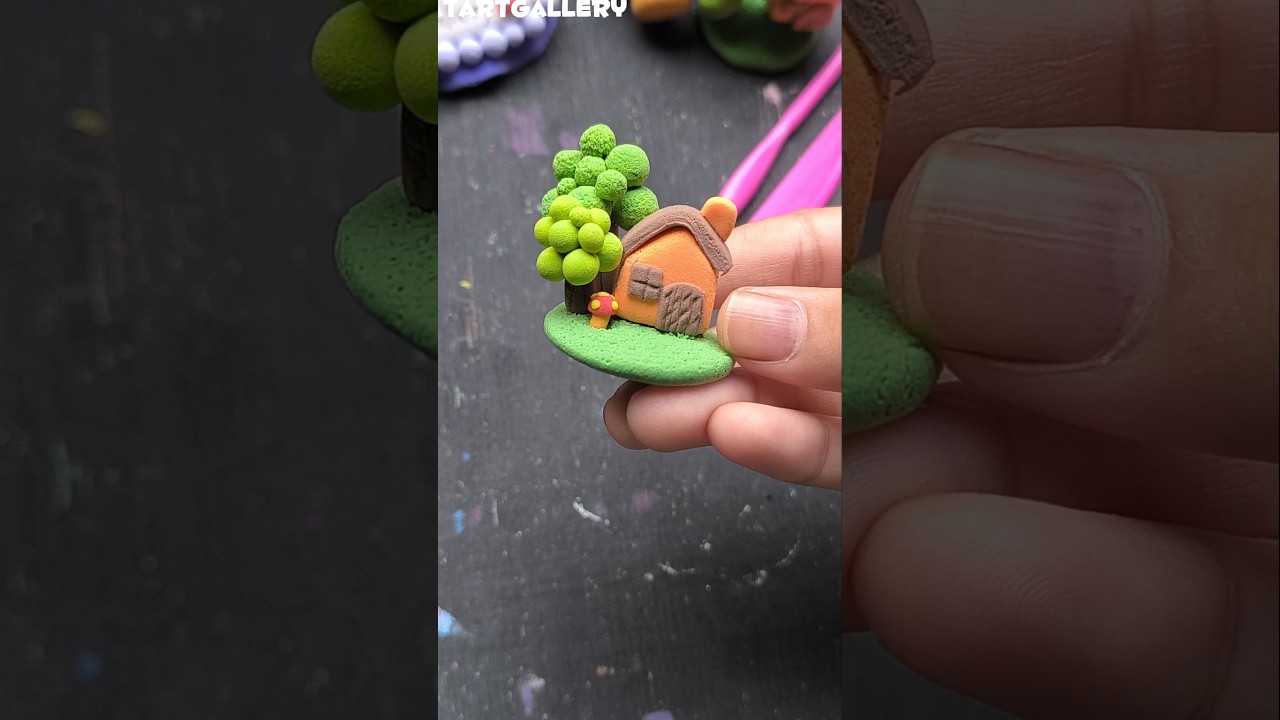 Making mini house with super clay💫🏡✨ 