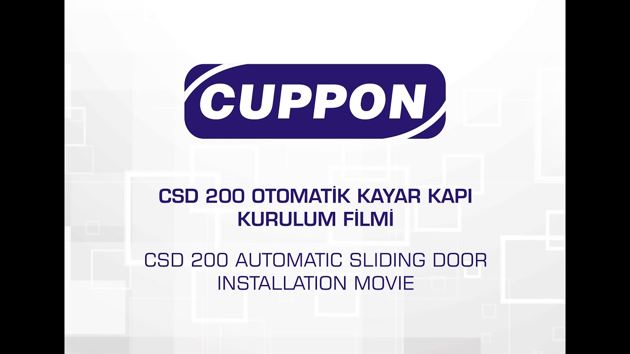 CUPPON CSD 200 Otomatik Kayar Kapı Kurulum Filmi / CSD 200 Automatic Sliding Door Installation Movie