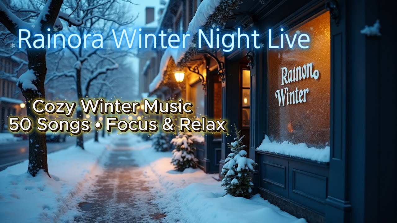 🌙 Rainora Winter Night Live | Cozy Winter Music • 50 Songs • Focus & Relax 공부 · 휴식 · 카페 · 집중 · 감성 힐링