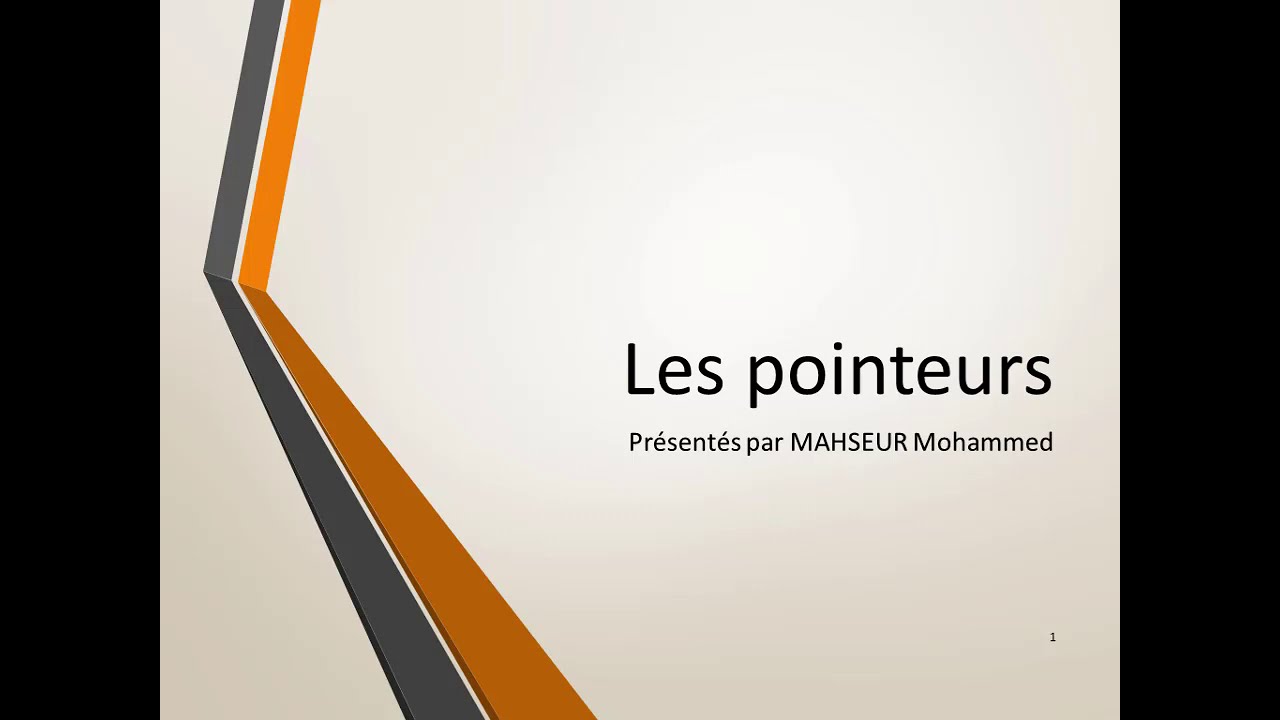 Les pointeurs