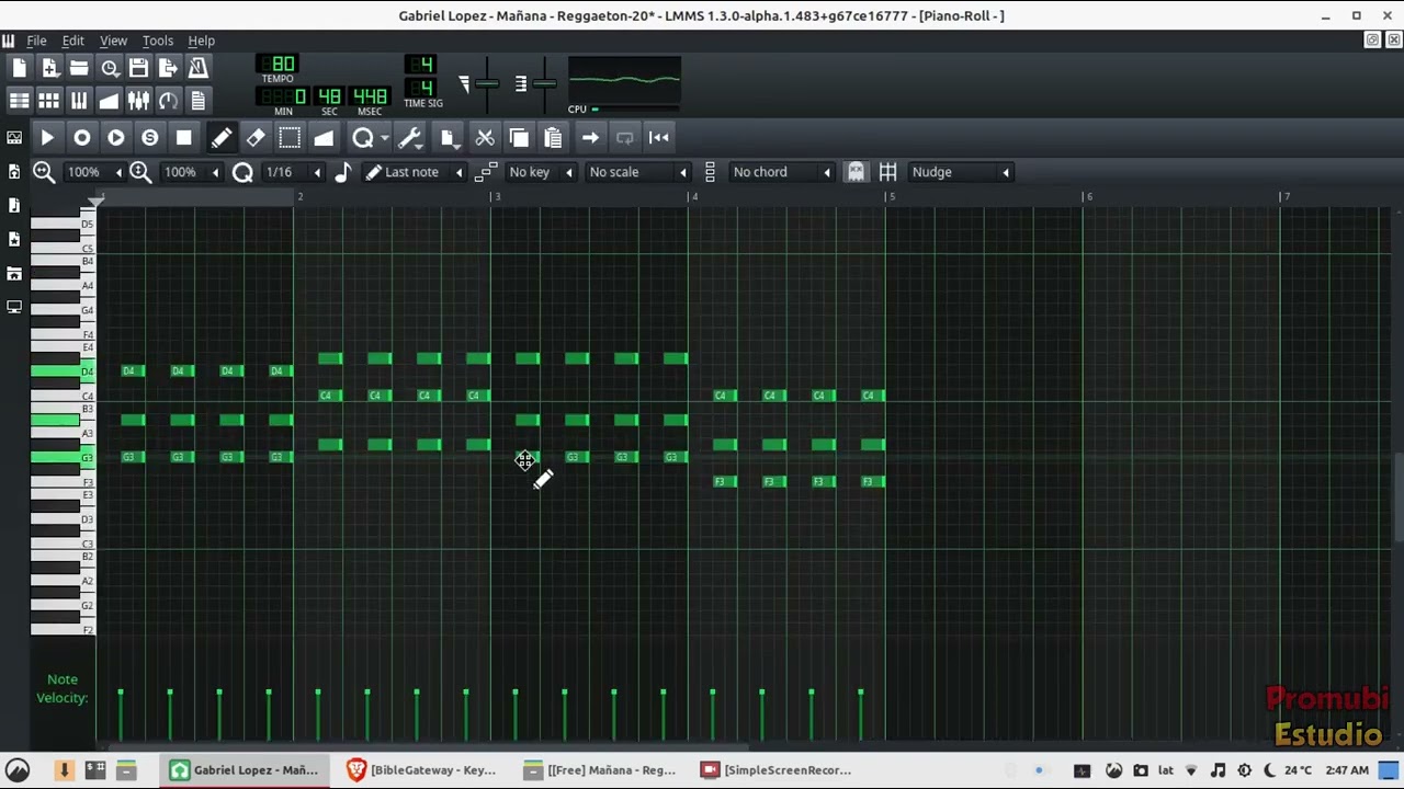 [Maqueta] Mañana - Gabriel Lopez - Reggaeton Cristiano (LMMS & Ardour 7)