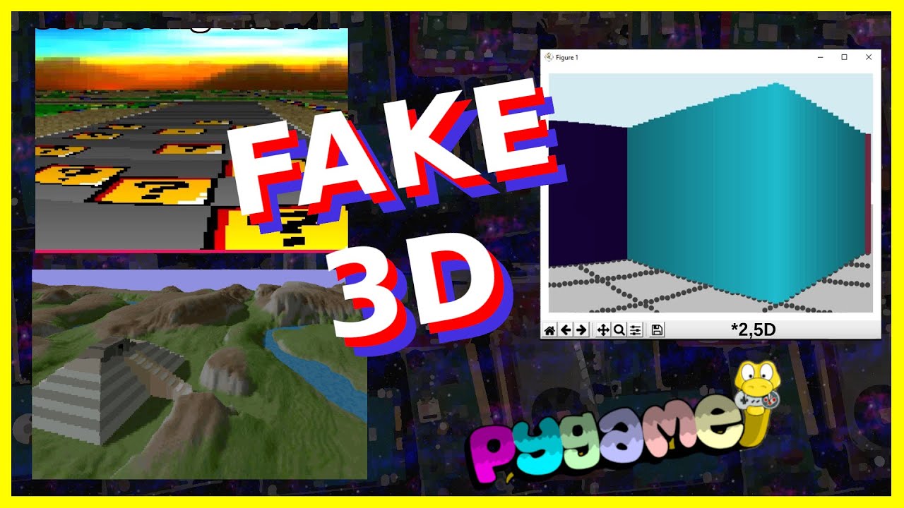 Методы псевдо-3D — 2.5D-графика — Поддельное 3D — Разработка игр Pygame Python