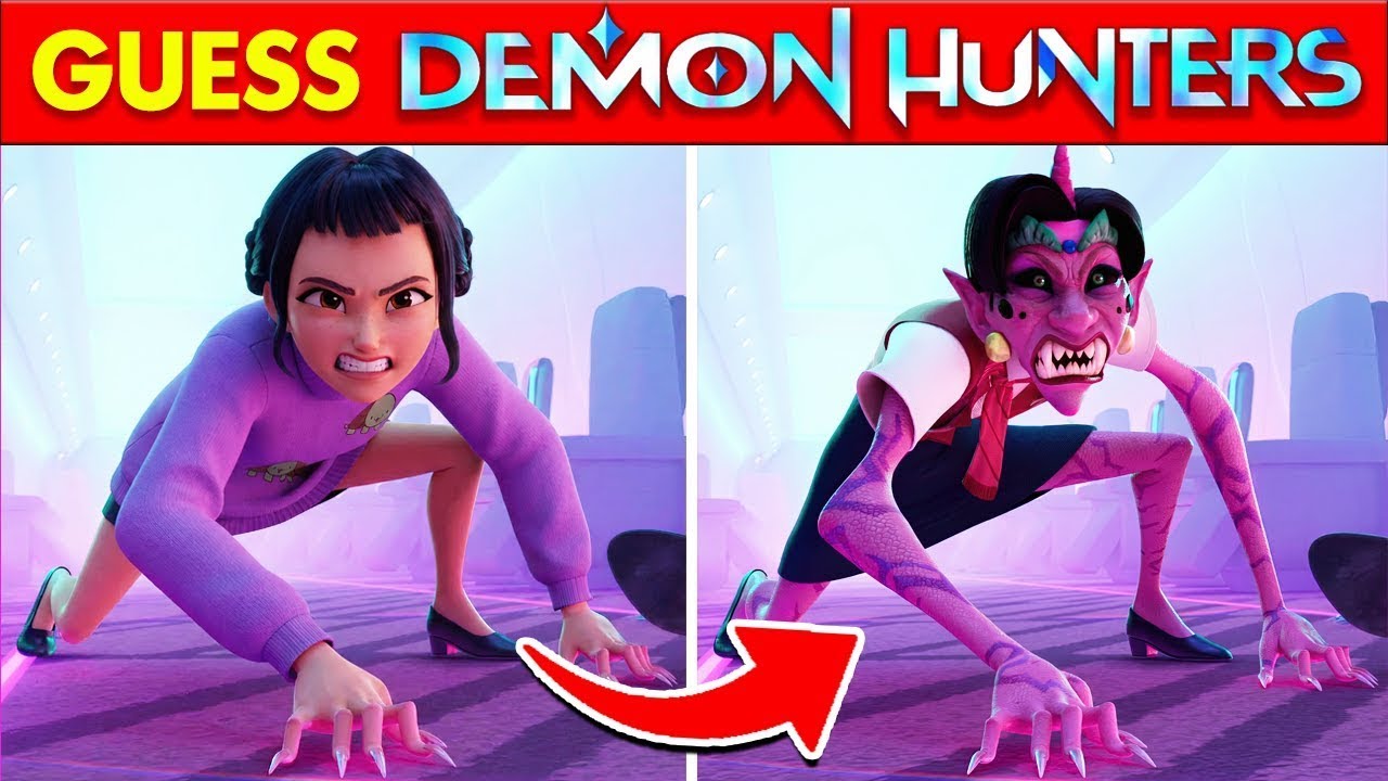 Угадай, кто такие охотники на демонов из K-Pop? 😈 | Победить могут только настоящие фанаты!