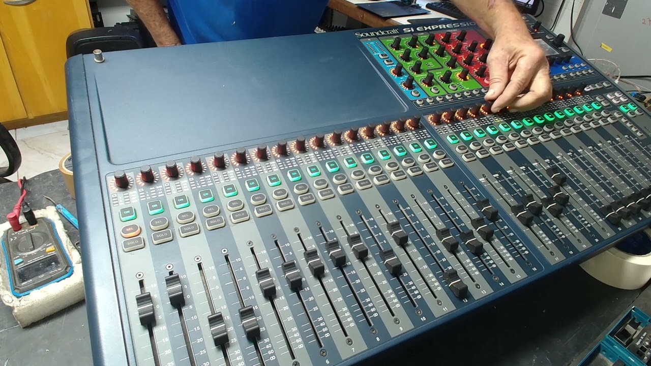 REPARO MESA DE SOM SOUNDCRAFT EXPRESISON 3 [SOM RACHANDO NO GANHOS]