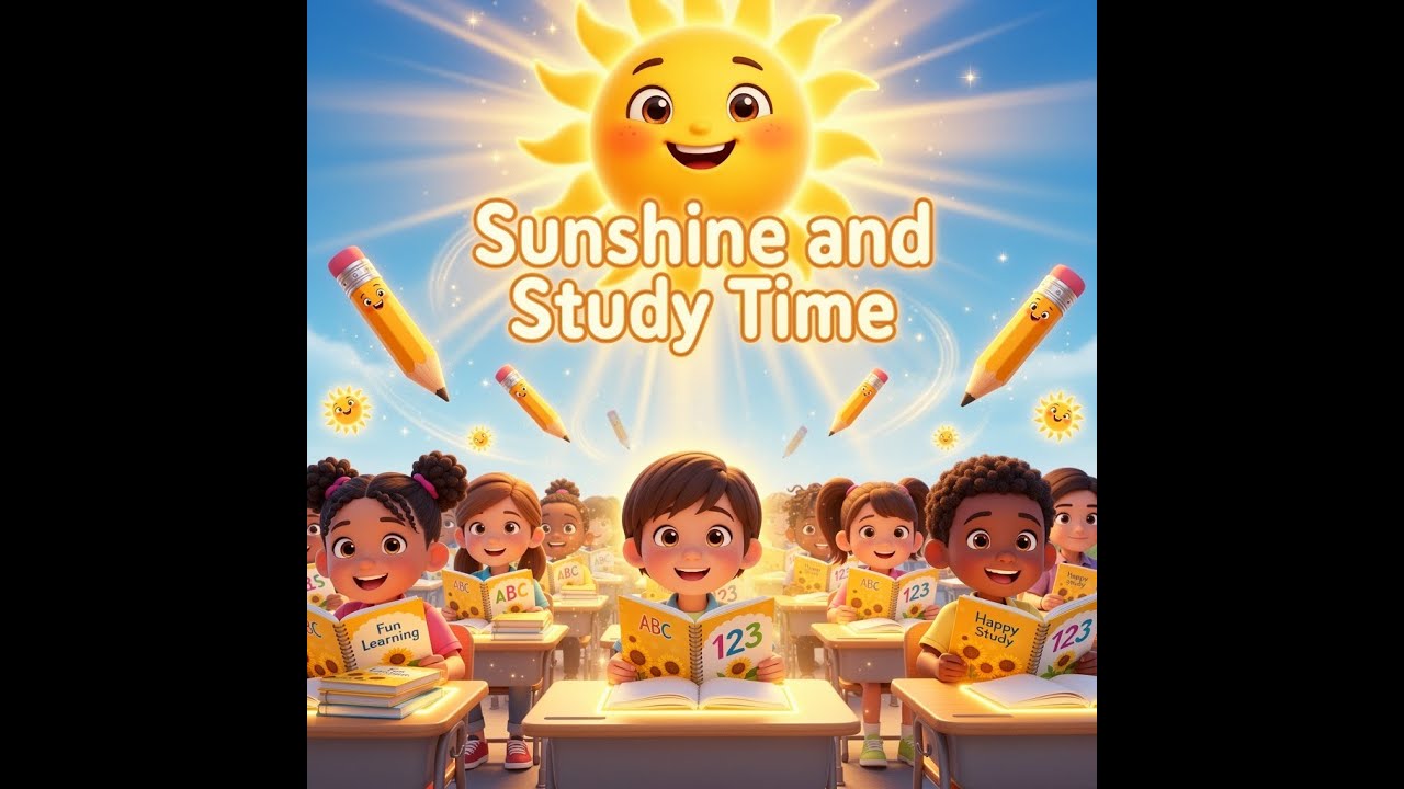 Sunshine and Study Time - Lyrical☀️ | Calm Focus Music for Kids | Learning & Happy Classroom Songs