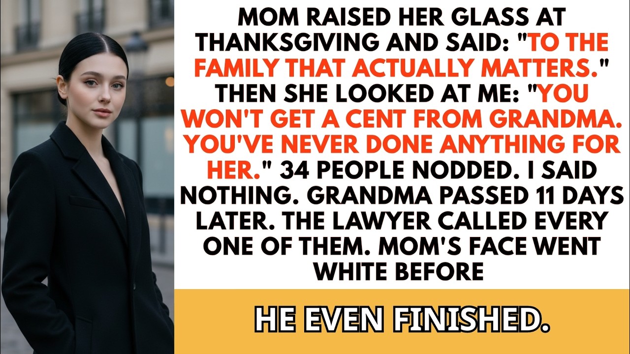 My Mom Told Me  You'll Inherit Nothing  At Thanksgiving — The Lawyer Proved Her Wrong In 90 Seconds