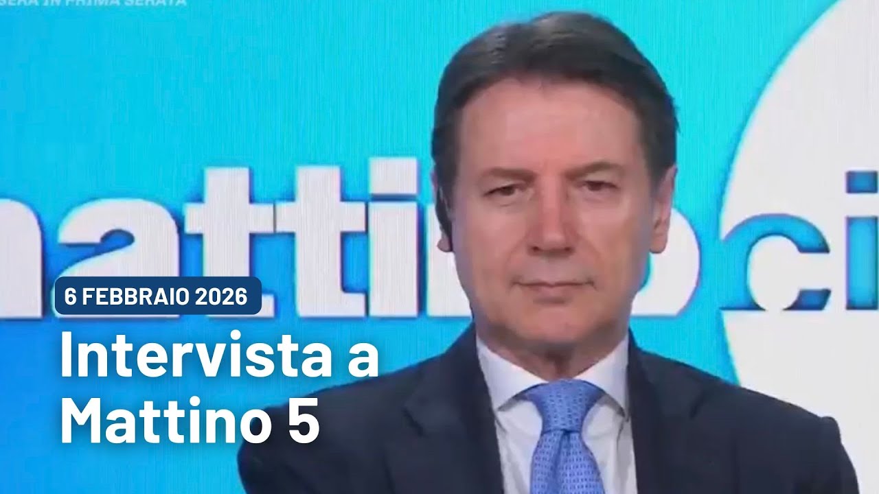 Giuseppe Conte intervistato a Mattino 5 | 6/02/2026