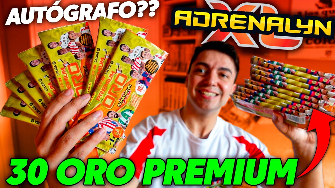 30 SOBRES ORO PREMIUM de ADRENALYN XL 2025/26 en BUSCA de AUTÓGRAFO!