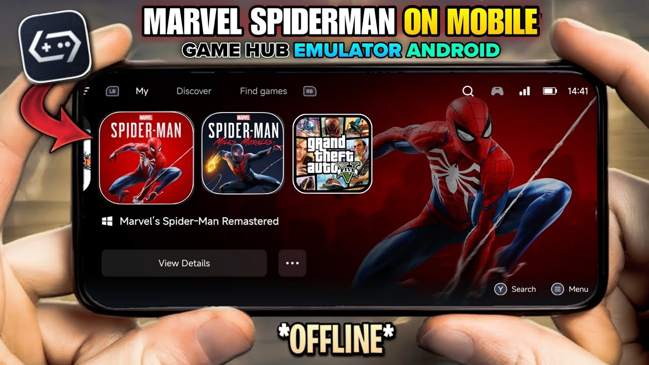 Cara Main Marvel SPIDER-MAN Remastered Di Android Offline Dengan (GAME HUB)Emulator