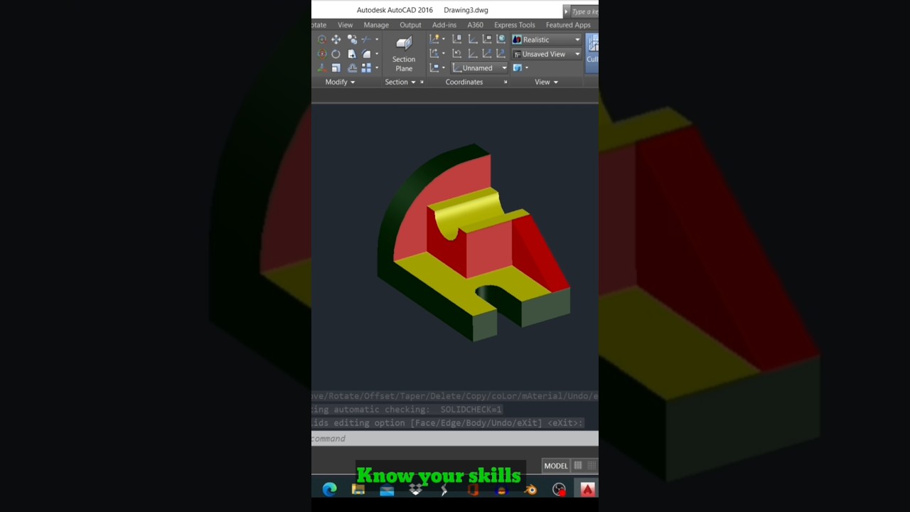 AutoCAD course : Use of Pressfull, union , line , circle command