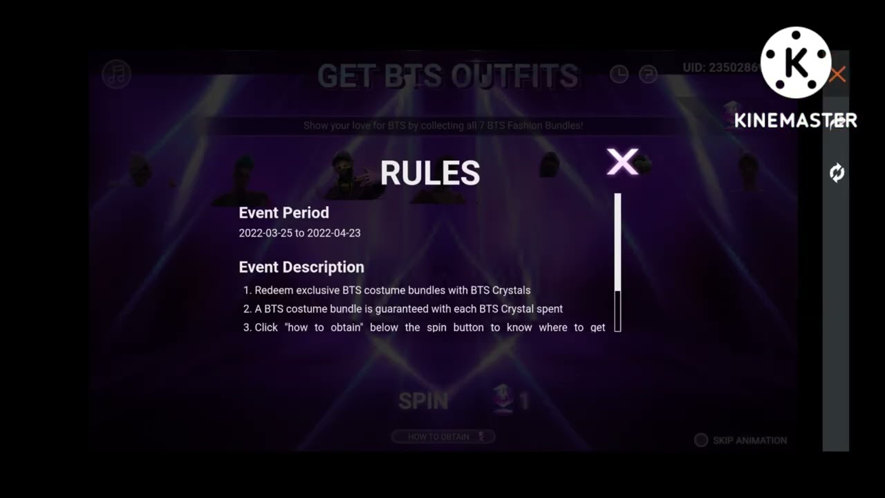 free fire buying BTS token ❤️❤️😘