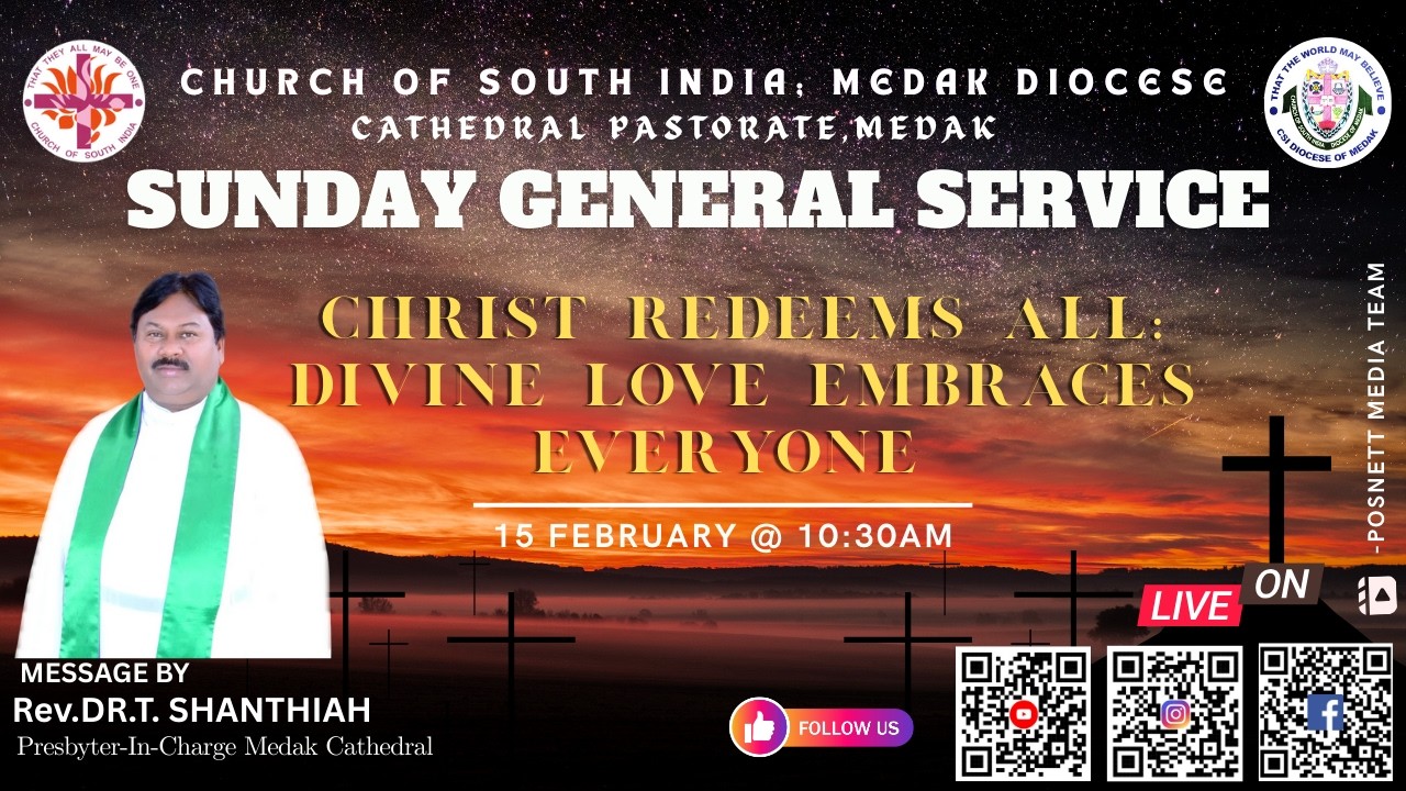 CSI MEDAK CATHEDRAL || SUNDAY GENERAL SERVICE || 15-02-2026