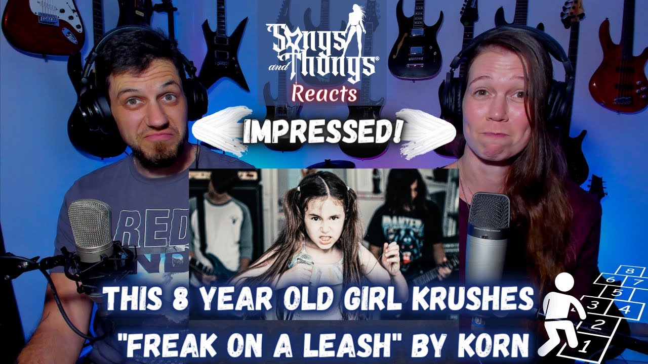 REACTION to 8 year old girl crushing Freak on a leash by Korn! Songs and thongs are impressed!