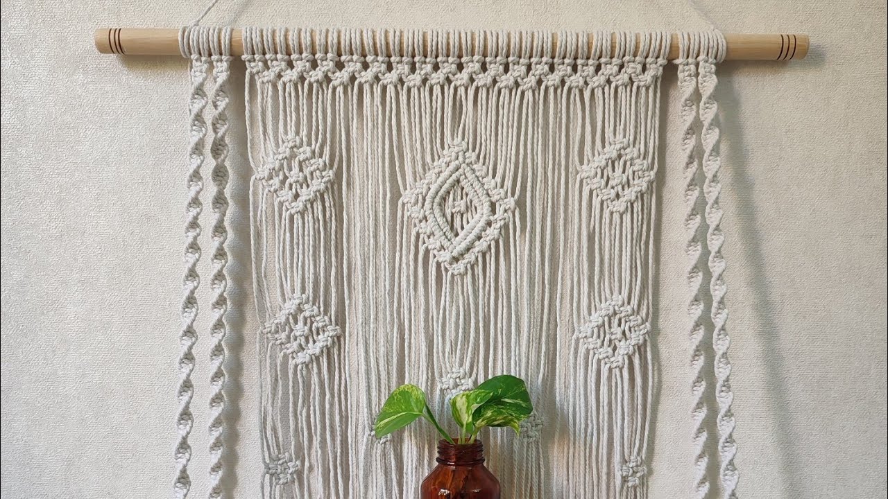 DIY Macrame Shelf Wall Hanging | Makrome raf yapımı